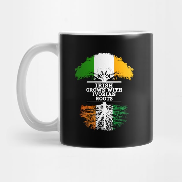 Irish Grown With Ivorian Roots - Gift for Ivorian With Roots From Ivory Coast by Country Flags